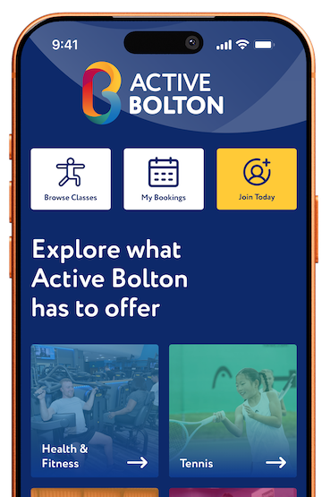 Active Bolton app on a mobile phone