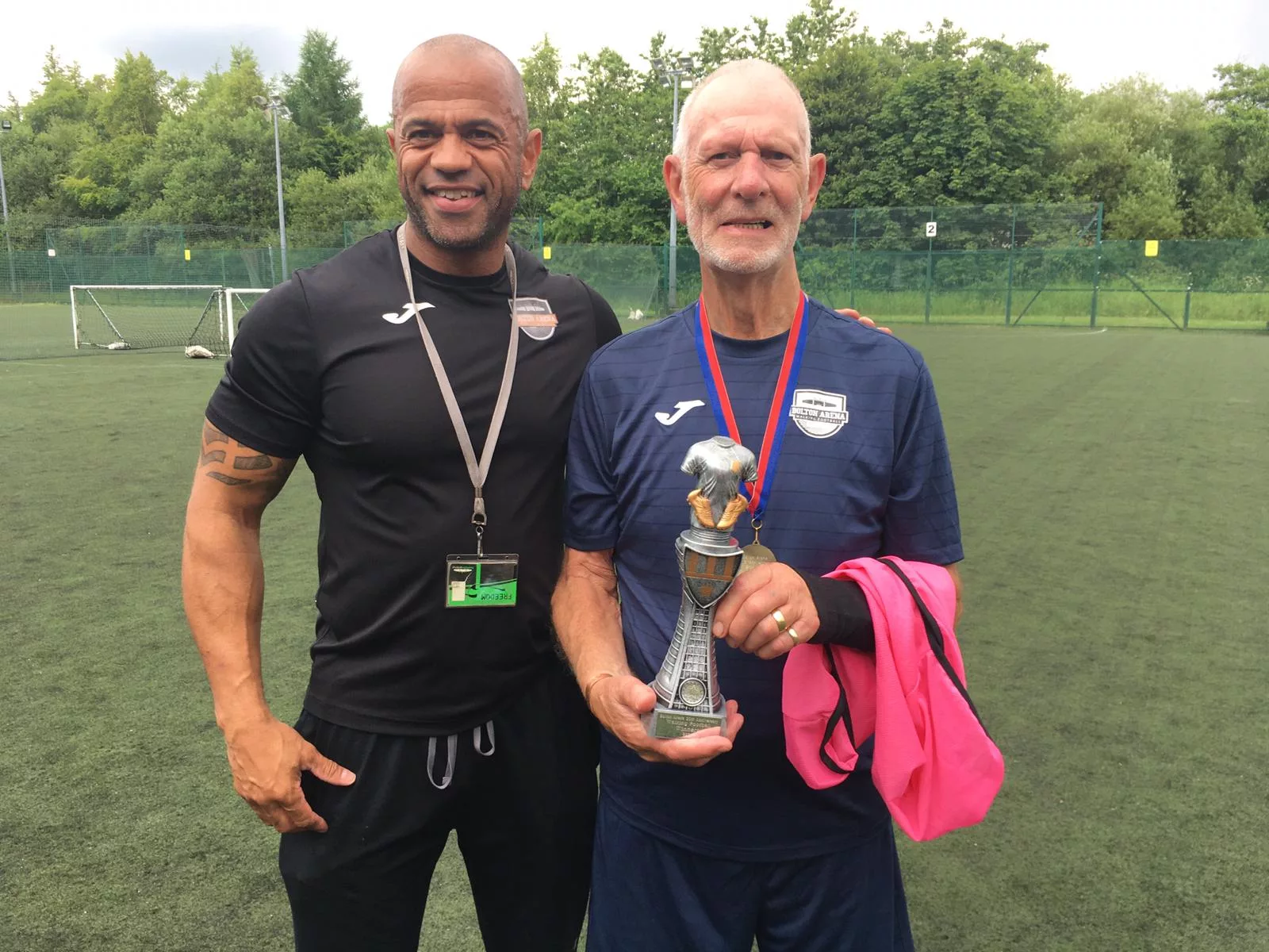 Football manager with a bolton football league winner