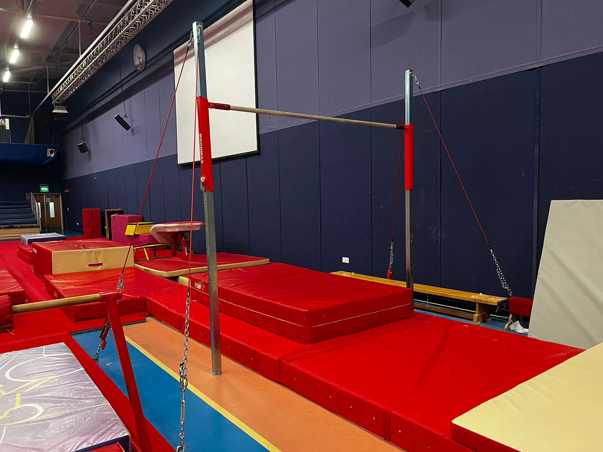 High bar at Bolton Arena