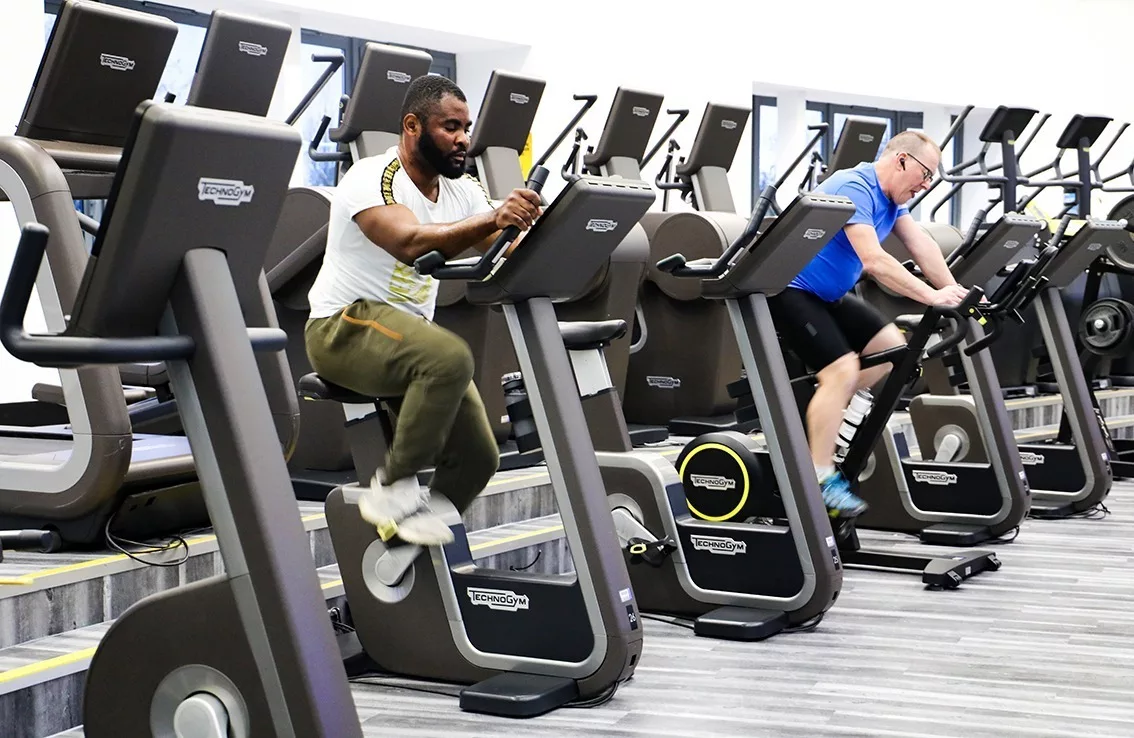 Stationary bikes at bolton arena gym
