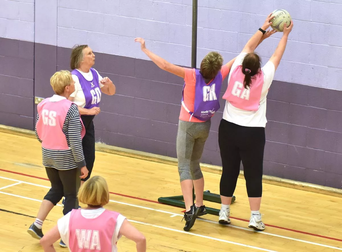 Bolton Arena walking netball action shot