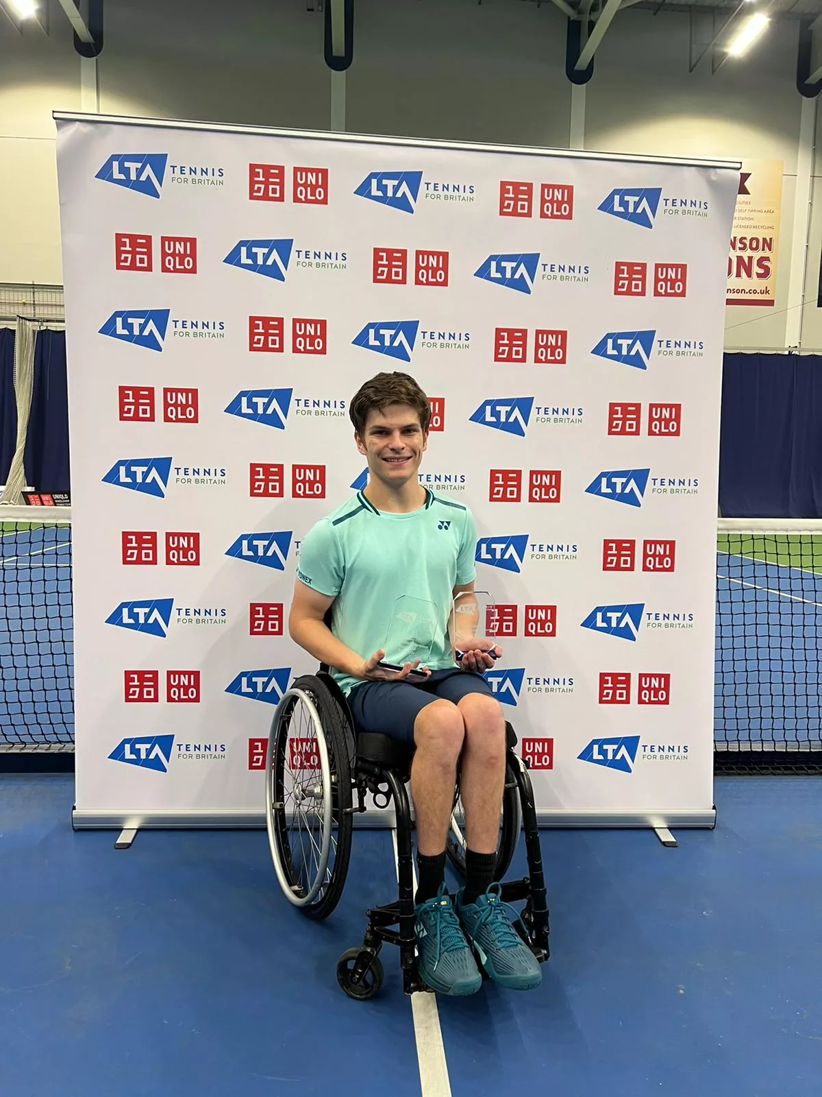 Greg Slade Bolton Indoor ITF 3 Quad Singles Champion