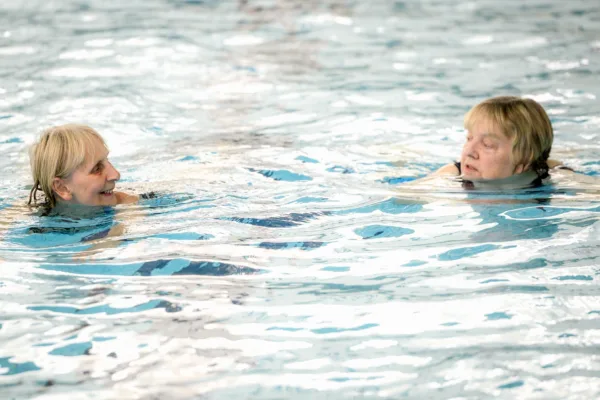 Two ladies in the pool
