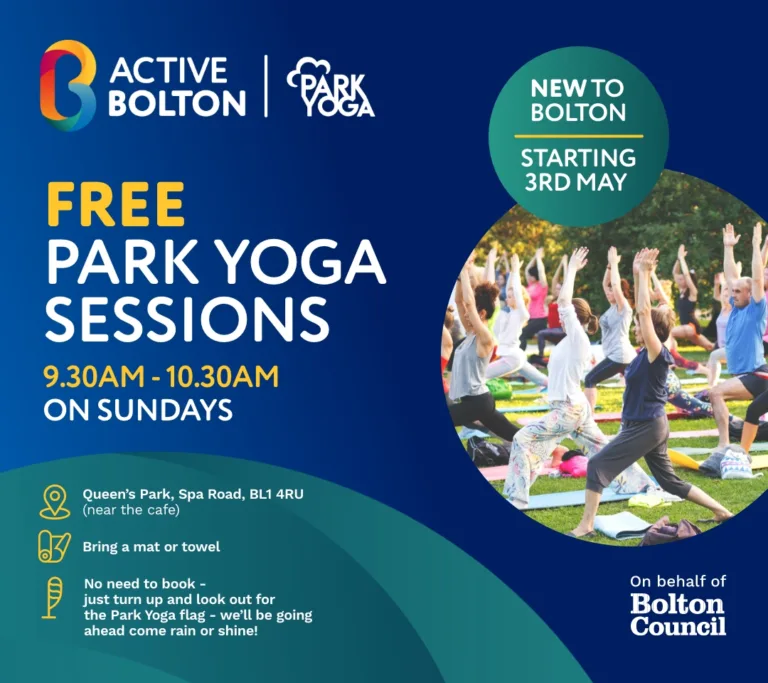 Active Bolton Launches Free Park Yoga as Part of New Health and Wellbeing Focus across Bolton. 